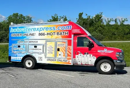 Utility truck for hotwaterexpress.com