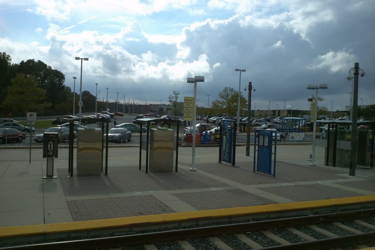 Cromwell Station on the light rail line in Glen Burnie, MD.