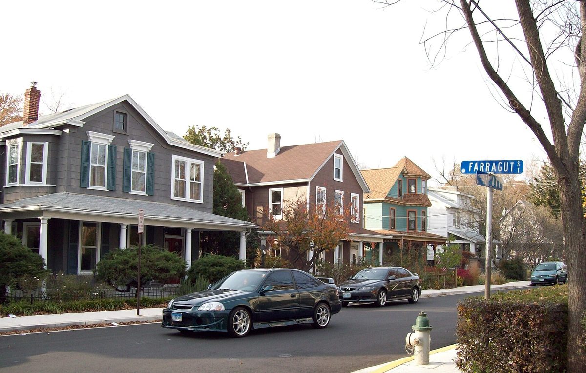 Houses in the hyattsville historic district in Hyattsville, MD.