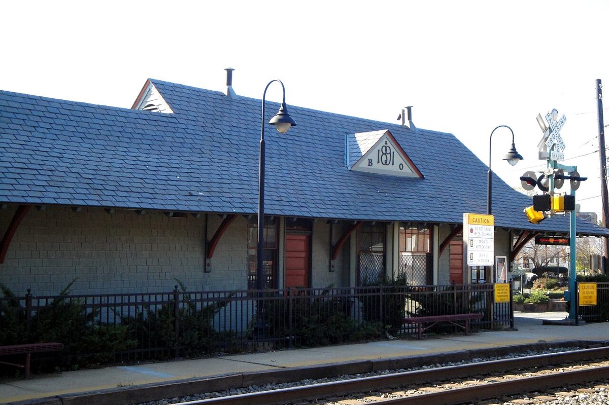 The historic B&O railroad station in Kensington, MD.