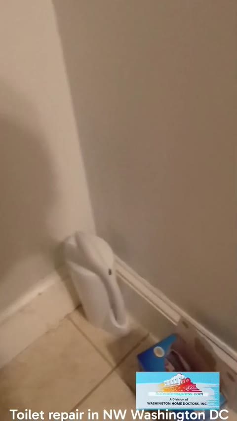 Toilet during a service visit in northwest Washington, DC