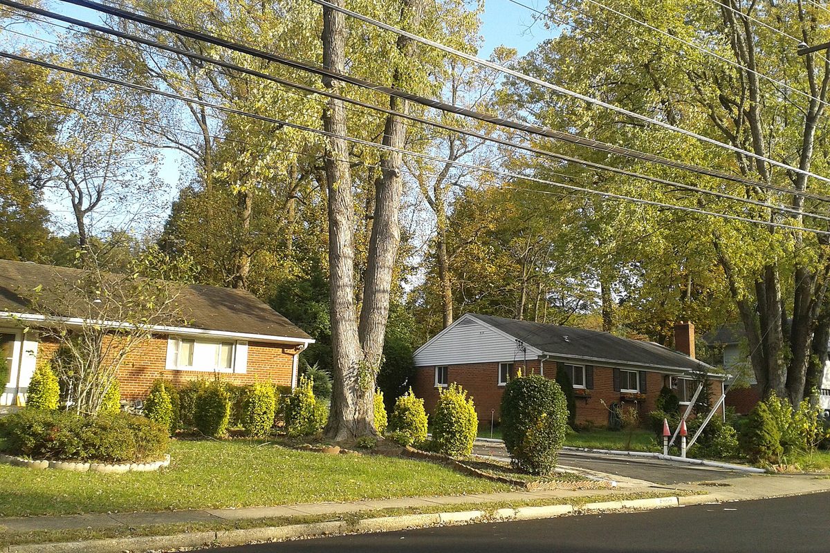 Houses in the north springfield neighborhood in Springfield, VA.