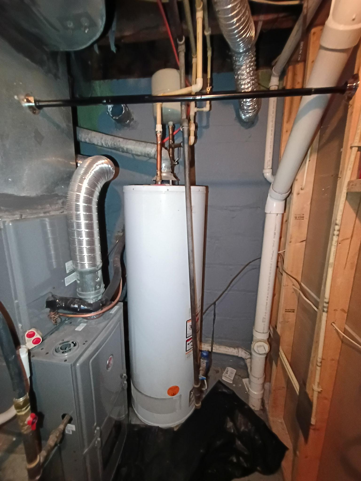 Before water heater replacement in Washington, DC
