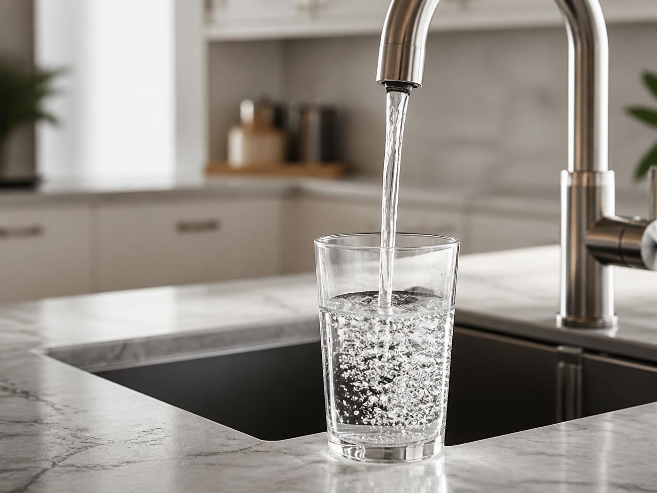 Whole-home water treatment and filtration equipment in a residential utility room